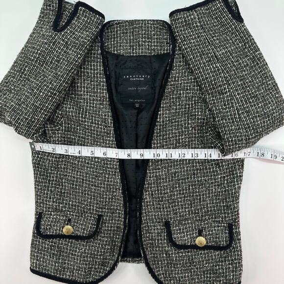 Sanctuary Los Angeles Black & White Tweed Cardigan Blazer Women’s XS - Picture 8 of 9